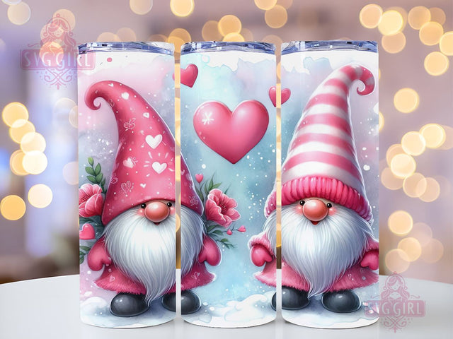 Valentines Day Gnome 20oz Tumbler Wrap PNG, Valentines Gnome Sublimation Design Sublimation SvggirlplusArt 