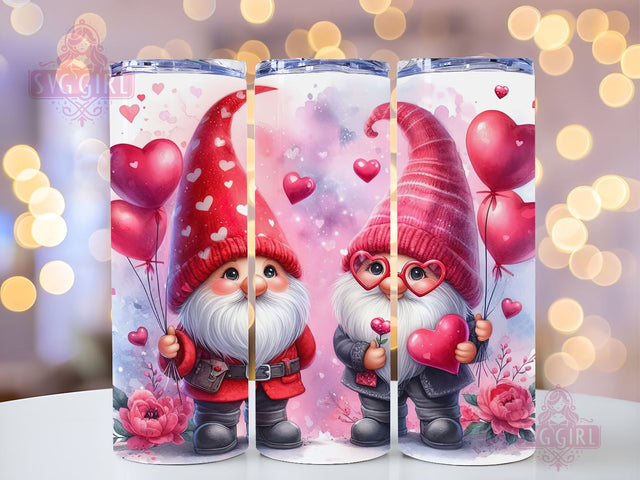 Valentines Day Gnome 20oz Tumbler Wrap PNG, Valentines Gnome Sublimation Design Sublimation SvggirlplusArt 
