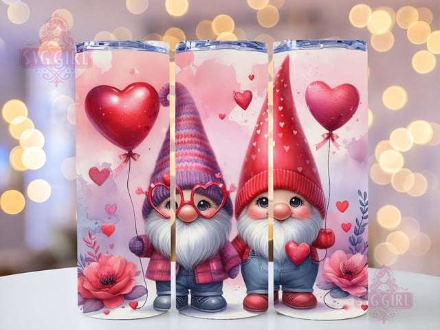 Valentines Day Gnome 20oz Tumbler Wrap PNG, Valentines Gnome Sublimation Design Sublimation SvggirlplusArt 