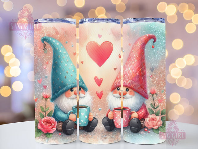 Valentines Day Gnome 20oz Tumbler Wrap PNG, Valentines Gnome Sublimation Design Sublimation SvggirlplusArt 