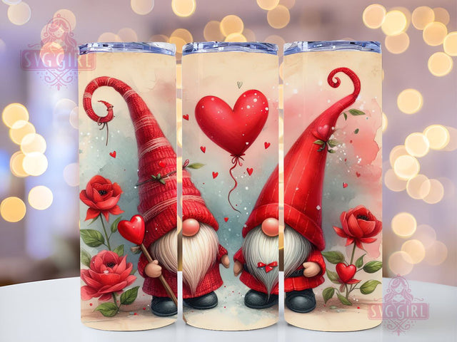 Valentines Day Gnome 20oz Tumbler Wrap PNG, Valentines Gnome Sublimation Design Sublimation SvggirlplusArt 