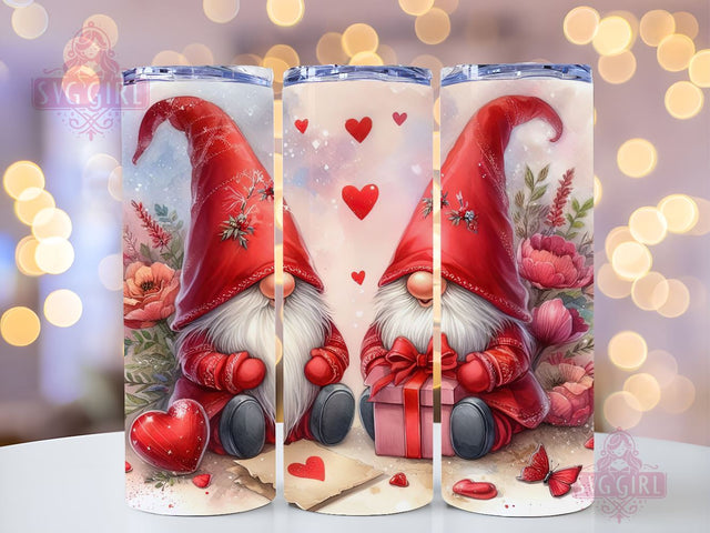 Valentines Day Gnome 20oz Tumbler Wrap PNG, Valentines Gnome Sublimation Design Sublimation SvggirlplusArt 