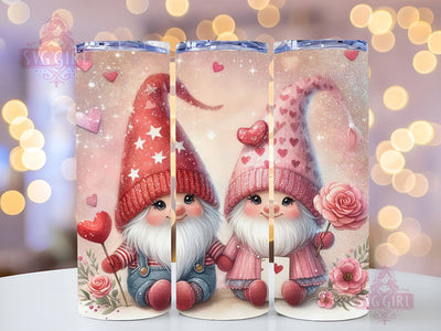 Valentines Day Gnome 20oz Tumbler Wrap PNG, Valentines Gnome Sublimation Design Sublimation SvggirlplusArt 