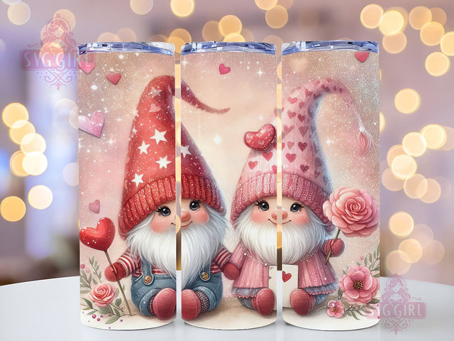 Valentines Day Gnome 20oz Tumbler Wrap PNG, Valentines Gnome Sublimation Design Sublimation SvggirlplusArt 