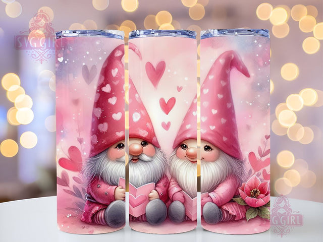 Valentines Day Gnome 20oz Tumbler Wrap PNG, Valentines Gnome Sublimation Design Sublimation SvggirlplusArt 