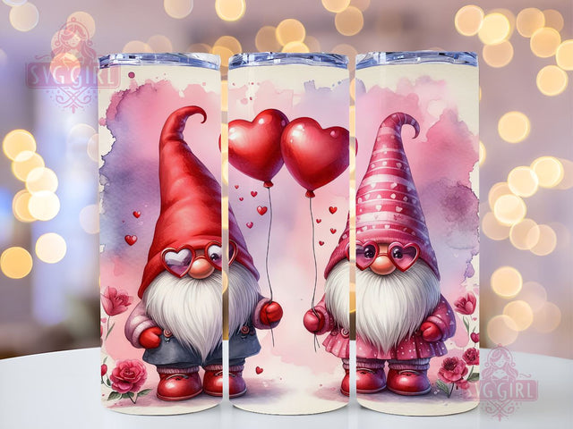Valentines Day Gnome 20oz Tumbler Wrap PNG, Valentines Gnome Sublimation Design Sublimation SvggirlplusArt 