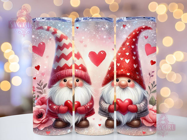 Valentines Day Gnome 20oz Tumbler Wrap PNG, Valentines Gnome Sublimation Design Sublimation SvggirlplusArt 