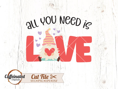 Valentine's Day Gnome Bundle SVG Caffeinated SVGs 