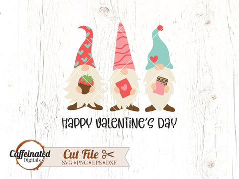 Valentine's Day Gnome Bundle SVG Caffeinated SVGs 