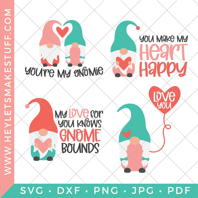 Valentine's Day Gnome Bundle SVG Hey Let's Make Stuff 