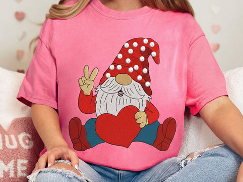 Valentine's Day Gnome Embroidery Design, 4 sizes Embroidery/Applique DESIGNS DesignDestine 