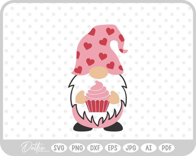 Valentine's Day Gnome SVG DottieDigitals 