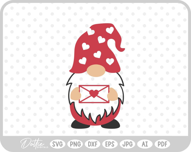 Valentine's Day Gnome SVG DottieDigitals 
