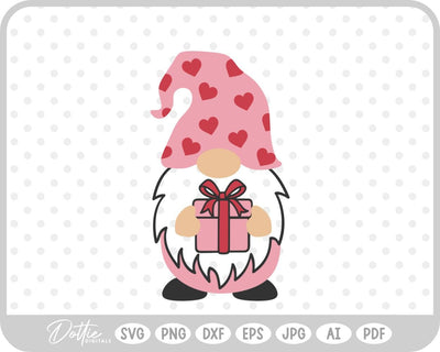 Valentine's Day Gnome SVG DottieDigitals 