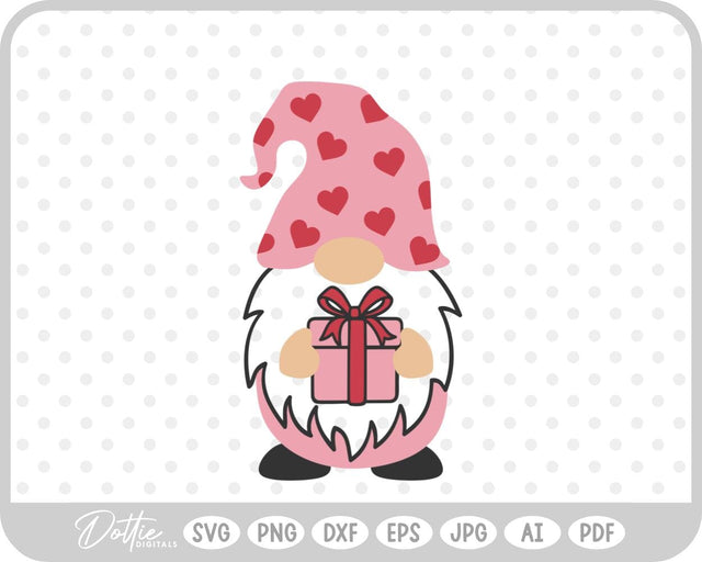 Valentine's Day Gnome SVG DottieDigitals 