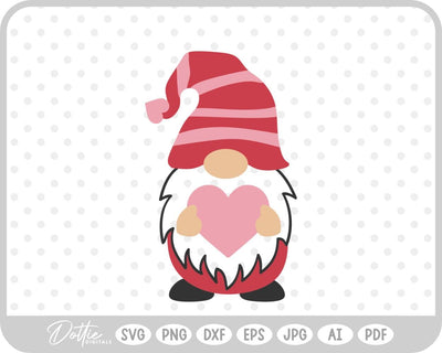 Valentine's Day Gnome SVG DottieDigitals 