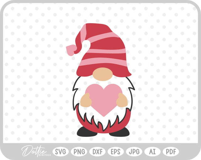 Valentine's Day Gnome SVG DottieDigitals 