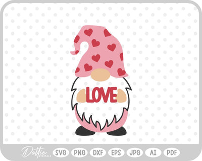 Valentine's Day Gnome SVG DottieDigitals 