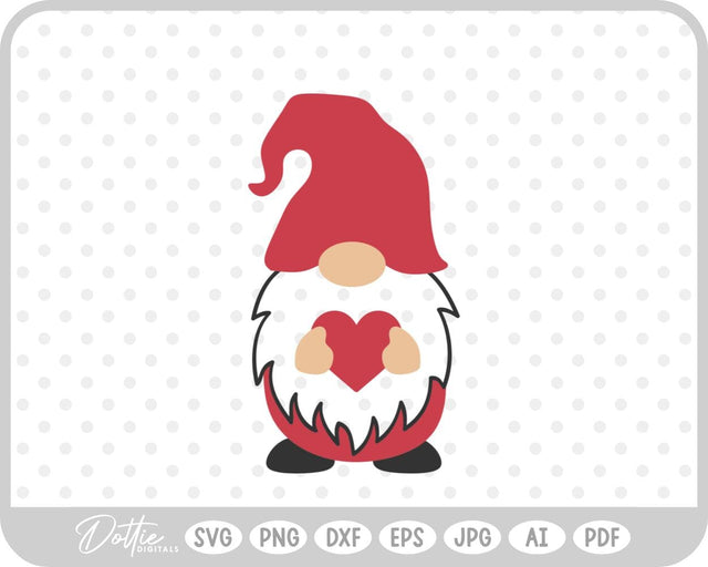 Valentine's Day Gnome SVG DottieDigitals 