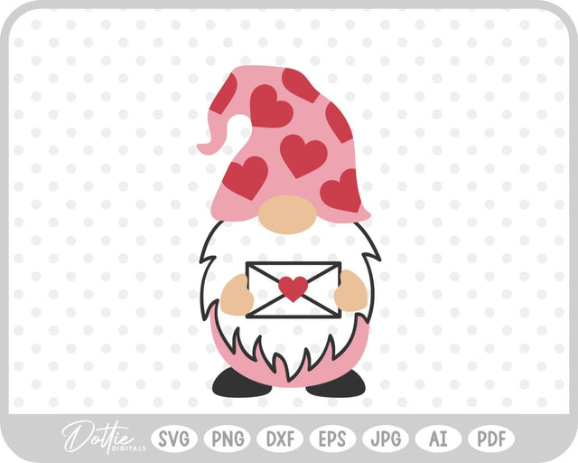 Valentine's Day Gnome SVG DottieDigitals 