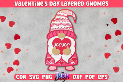 Valentine's Day Gnome | Table Statuette | Valentine's Figurine | Holiday | CNC File SVG The T Store Design 