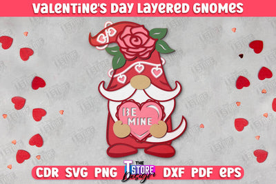 Valentine's Day Gnome | Table Statuette | Valentine's Figurine | Holiday | CNC File SVG The T Store Design 