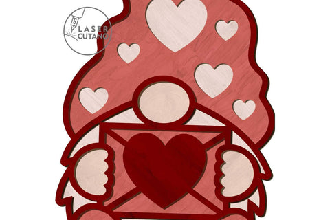 Valentine's Day Gnomes Bundle Multilayer Templates SVG LaserCutano 
