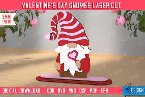 Valentine's Day Gnomes Bundle | Table Statuette | Valentine's Figurine | Holiday | CNC Files SVG Fly Design 
