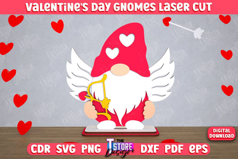Valentine's Day Gnomes Bundle | Table Statuette | Valentine's Figurine | Holiday | CNC Files SVG The T Store Design 