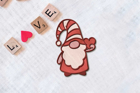 Valentine's Day Gnomes Set, Home Decoration SVG LaserCutano 