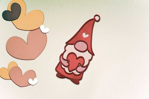 Valentine's Day Gnomes Set, Home Decoration SVG LaserCutano 