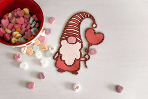 Valentine's Day Gnomes Set, Home Decoration SVG LaserCutano 