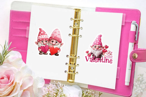 Valentine's Day Gnomes Sticker Bundle Sublimation Regulrcrative 
