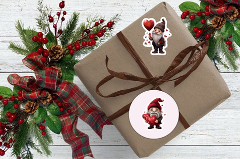 Valentine's Day Gnomes Sticker Bundle Sublimation Regulrcrative 