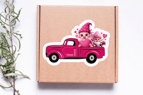 Valentine's Day Gnomes Sticker Bundle Sublimation Regulrcrative 