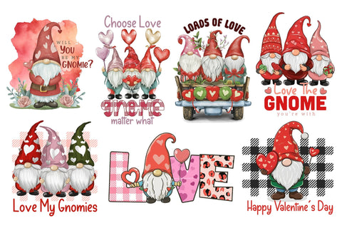 Valentines Day Gnomes Sublimation Bundle Sublimation CraftLabSVG 