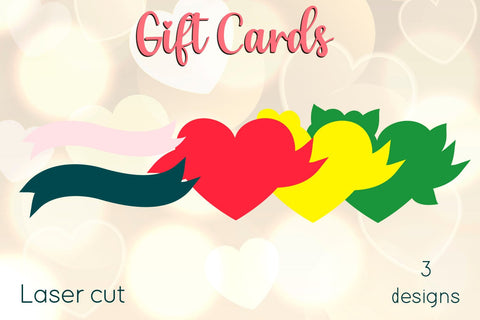 Valentines day heart cards, Love gift card, Layered papercraft SVG AnastasiyaArtDesign 