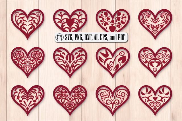Valentine's Day Heart Element SVG Bundle SVG MD JOYNAL ABDIN 