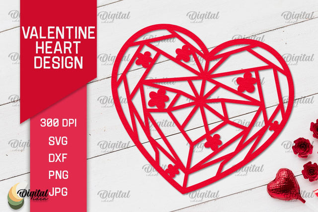 Valentine's Day Heart Paper Cut. Valentine Heart Laser Cut 3D Paper Evgenyia Guschina 