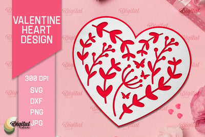 Valentine's Day Heart Paper Cut. Valentine Heart Laser Cut 3D Paper Evgenyia Guschina 