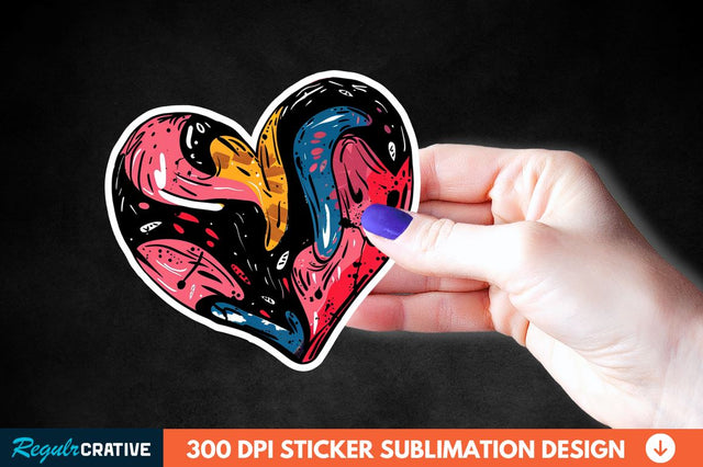 Valentines Day Heart Sticker Clipart Sublimation Regulrcrative 
