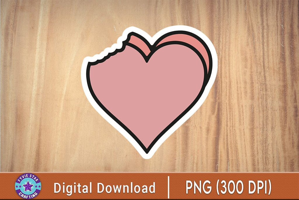 Valentine's Day Heart Sticker, Heart shape Sticker - So Fontsy