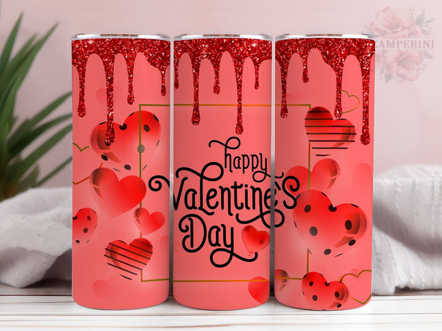 Valentines Day Hearts 20 oz Skinny Tumbler Sublimation Design, Funny Valentines Tumbler Wrap PNG, Straight & Tapered Tumbler Wrap, Instant Digital Download Sublimation Li Zamperini 