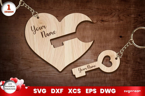 Valentine's Day Hearts Keychains SVG SvgOcean 