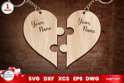 Valentine's Day Hearts Keychains SVG SvgOcean 