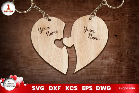 Valentine's Day Hearts Keychains SVG SvgOcean 