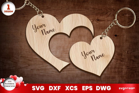 Valentine's Day Hearts Keychains SVG SvgOcean 