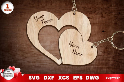 Valentine's Day Hearts Keychains SVG SvgOcean 