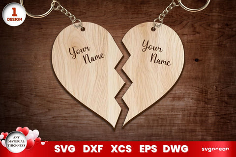 Valentine's Day Hearts Keychains SVG SvgOcean 