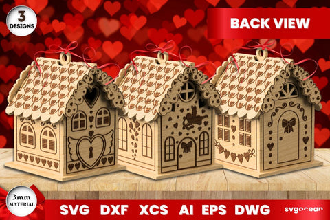 Valentine's Day House Gift Boxes SVG SvgOcean 